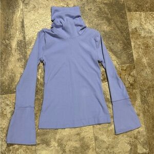 Free People- Womans mock neck, long sleeve lavender top